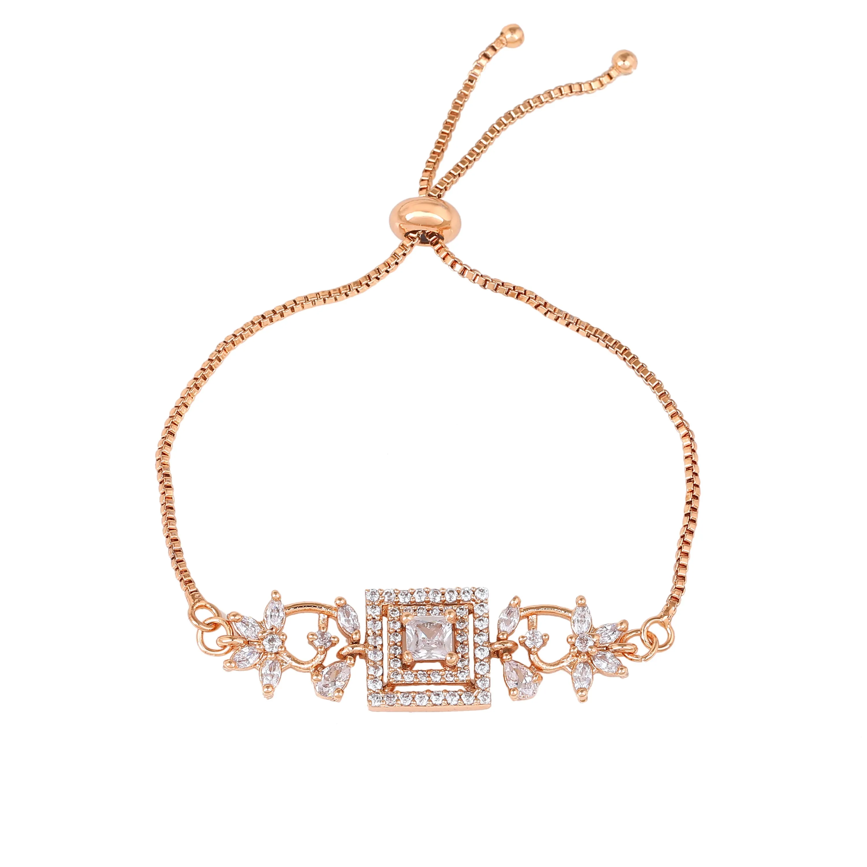 Estele Rose Gold Plated CZ Beautiful Bracelet for Women