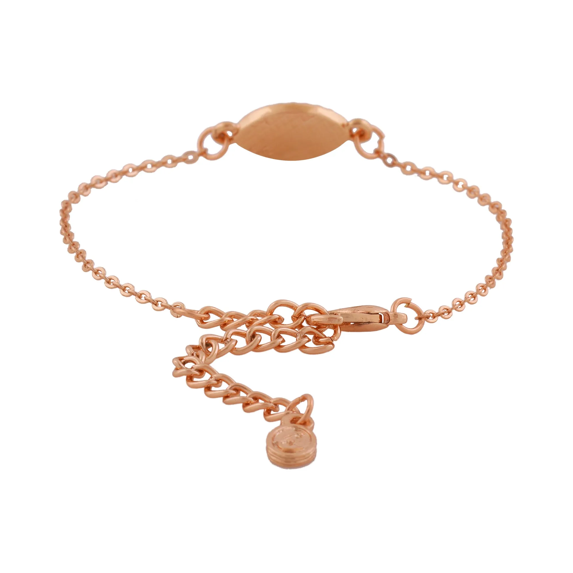 Evil Eye Rose Gold Bracelet Using Austrian crystals
