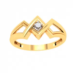 Exclusive Interweaved Male Gold Ring With Yellow Stone\from Goldlite Collection