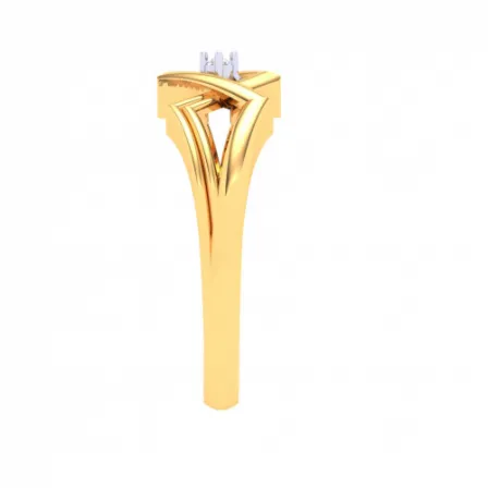 Exclusive Interweaved Male Gold Ring With Yellow Stone\from Goldlite Collection