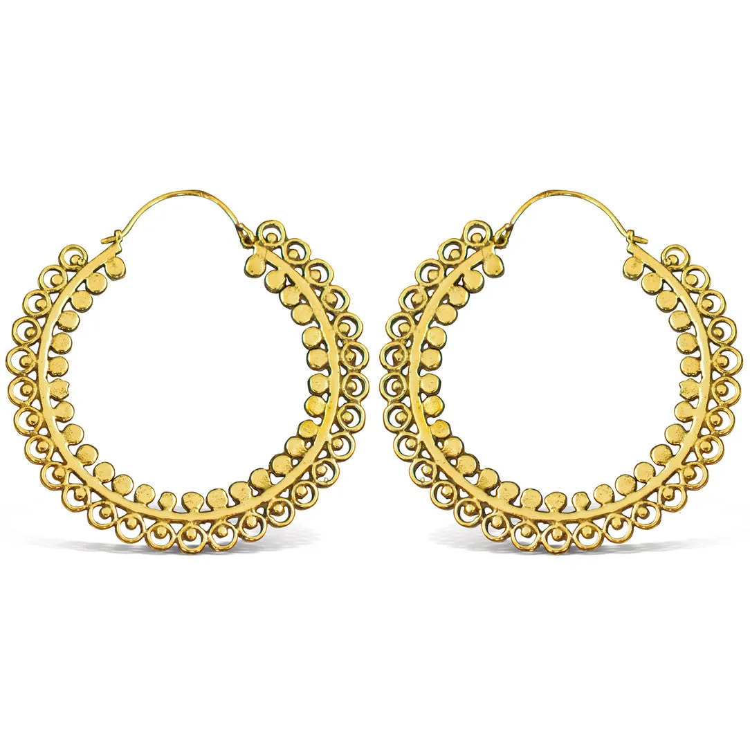 Fawn Brass Hoops