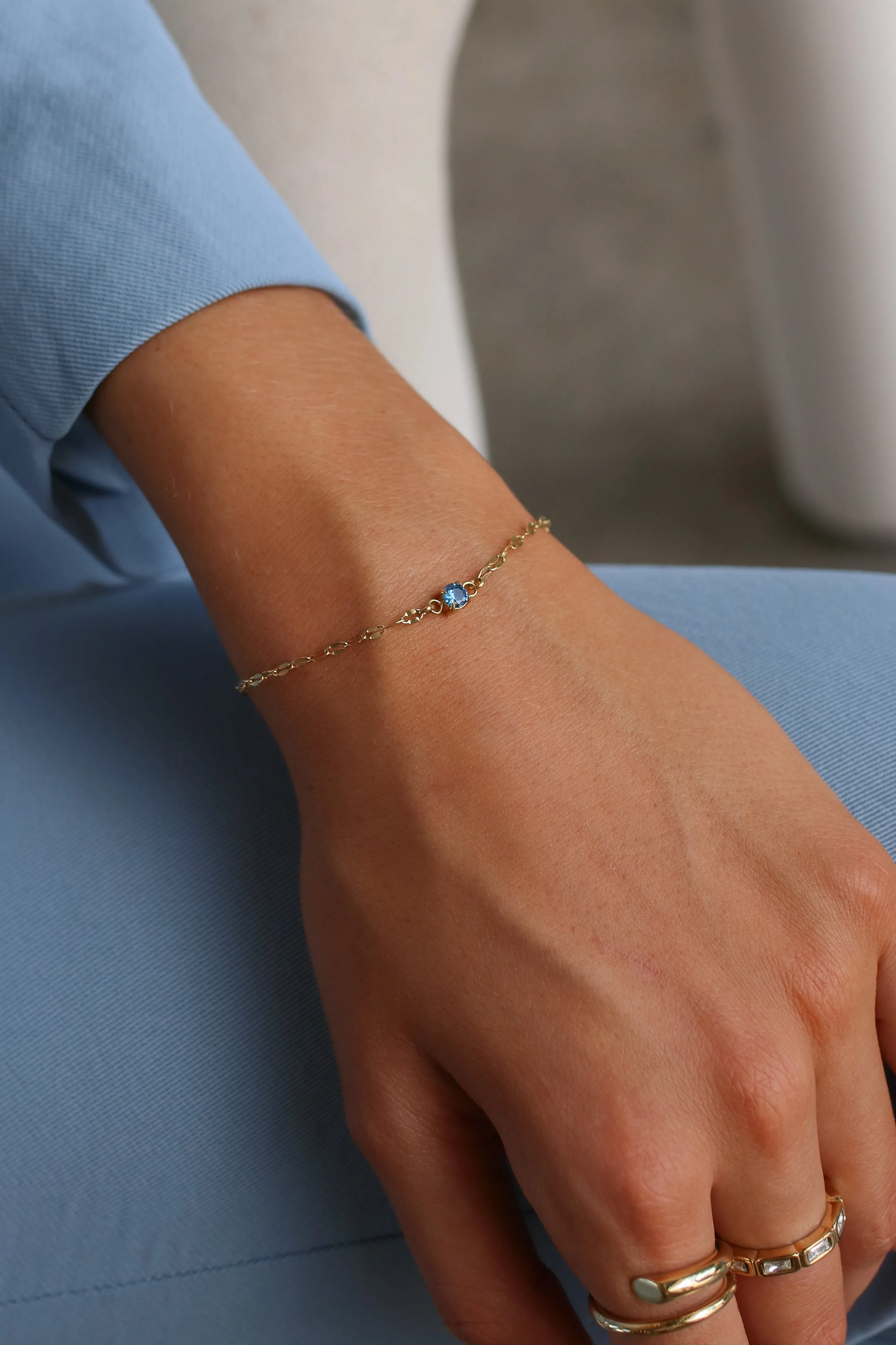 Fawn - Stainless Steel Birthstone Bracelet