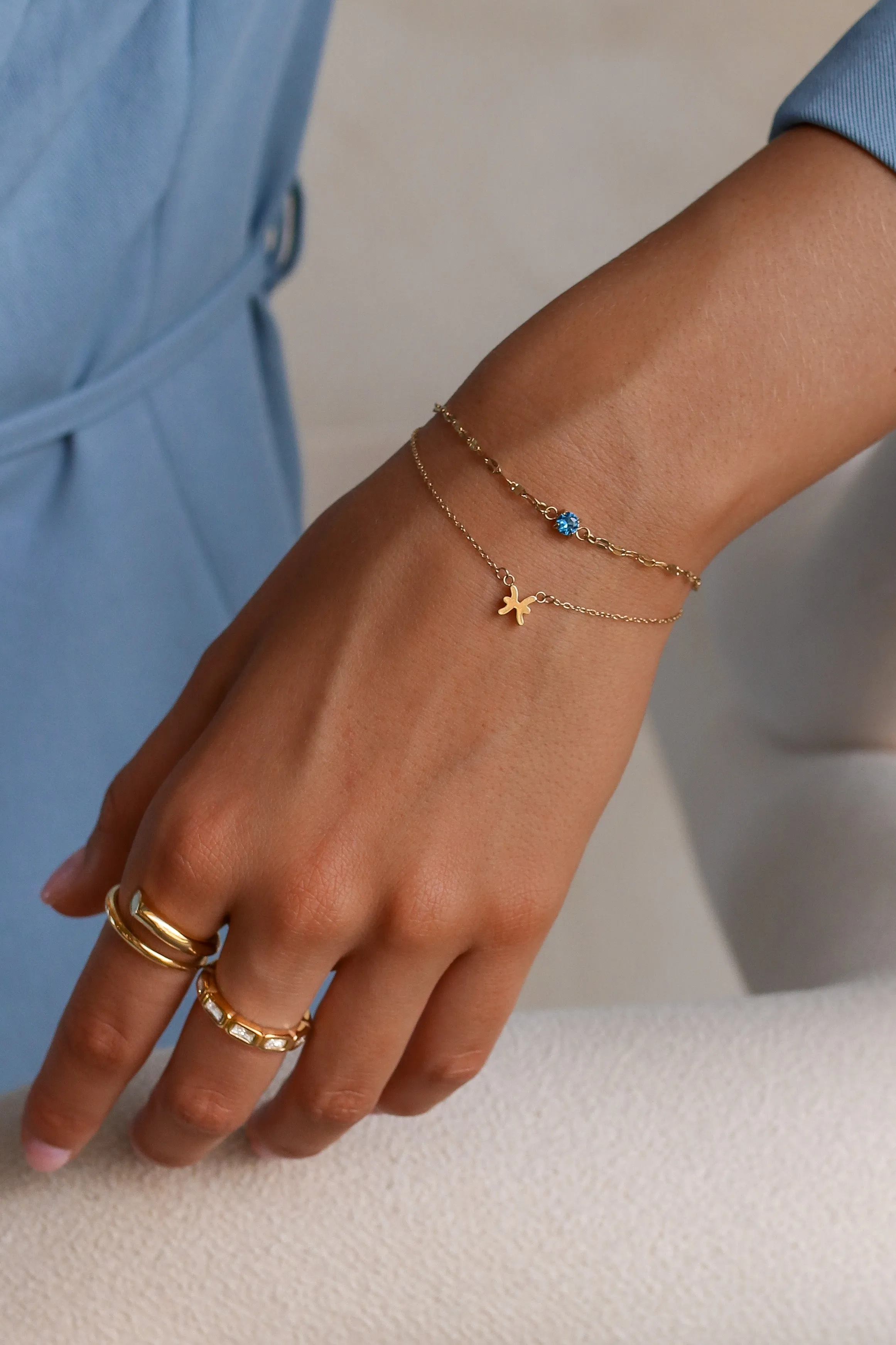 Fawn - Stainless Steel Birthstone Bracelet