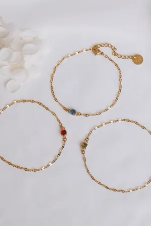 Fawn - Stainless Steel Birthstone Bracelet