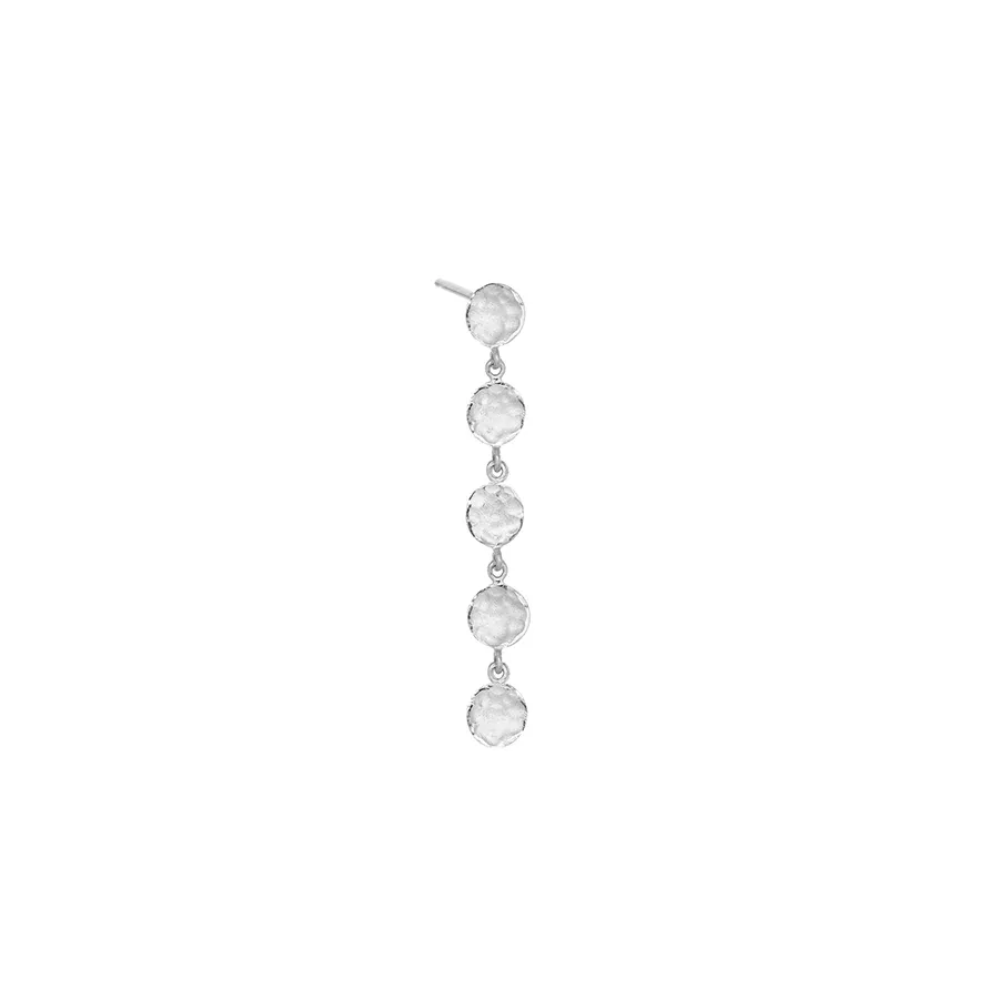 Five Hammered Disc Post Earrings