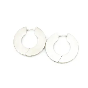 Flat Wide Huggie Earrings