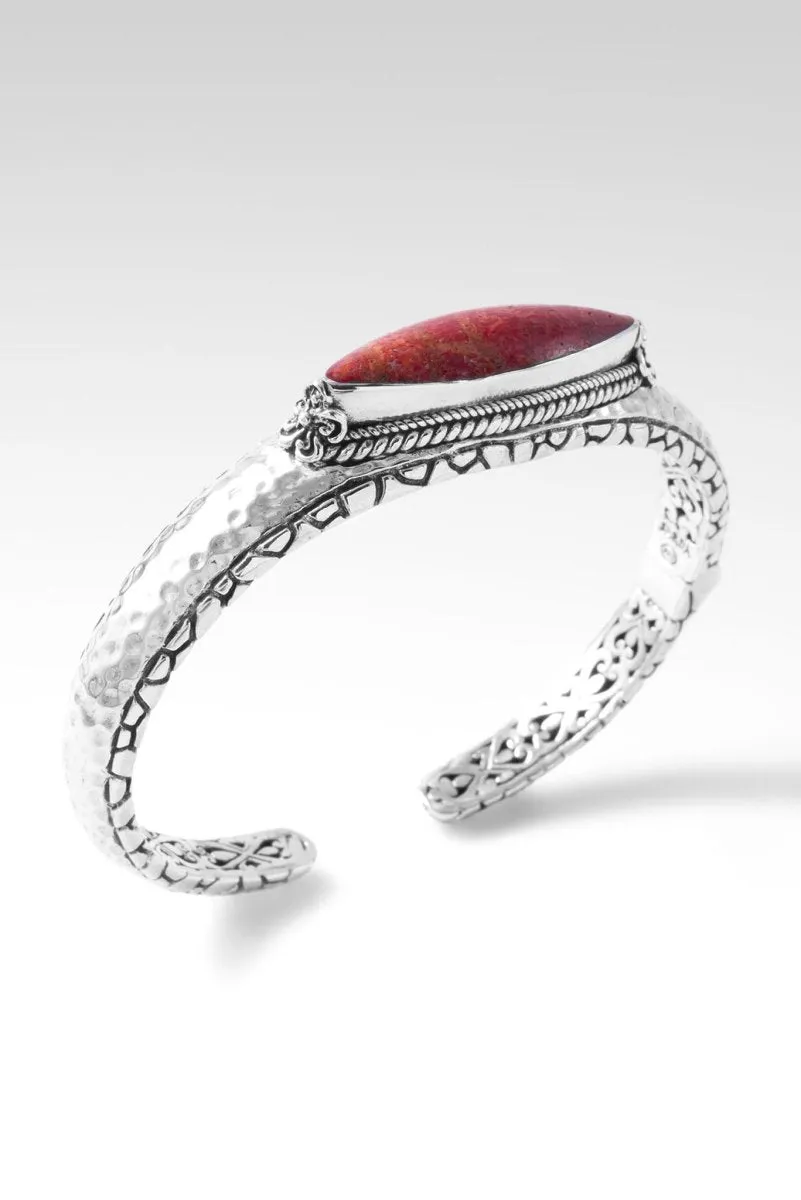 Flourishing Faith Cuff? in Red Sponge Coral
