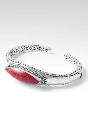 Flourishing Faith Cuff? in Red Sponge Coral