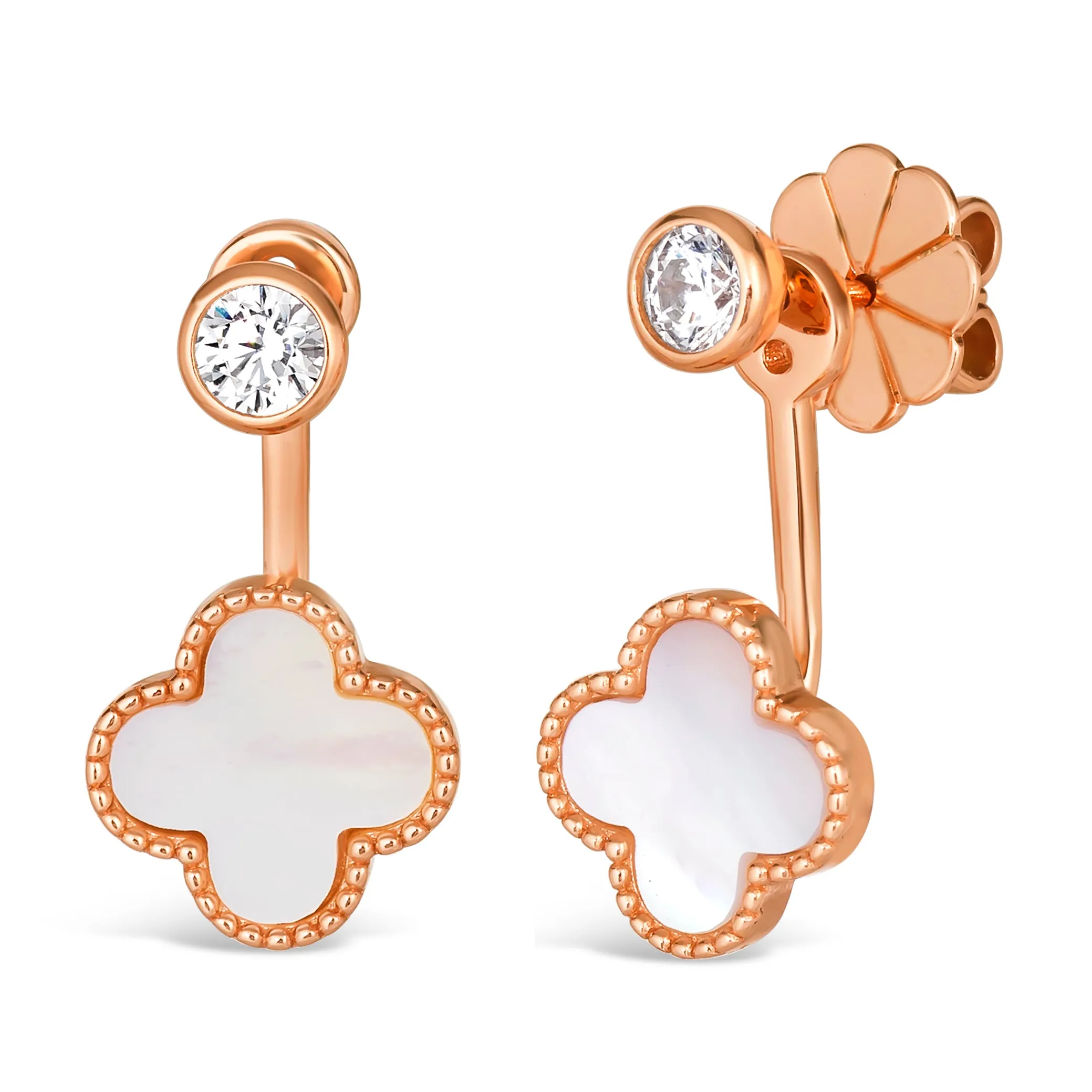 Four Leaf Clover Studs and Jackets