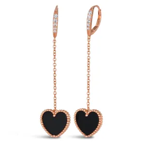 Gem Inlay Motif Earring Dangles
