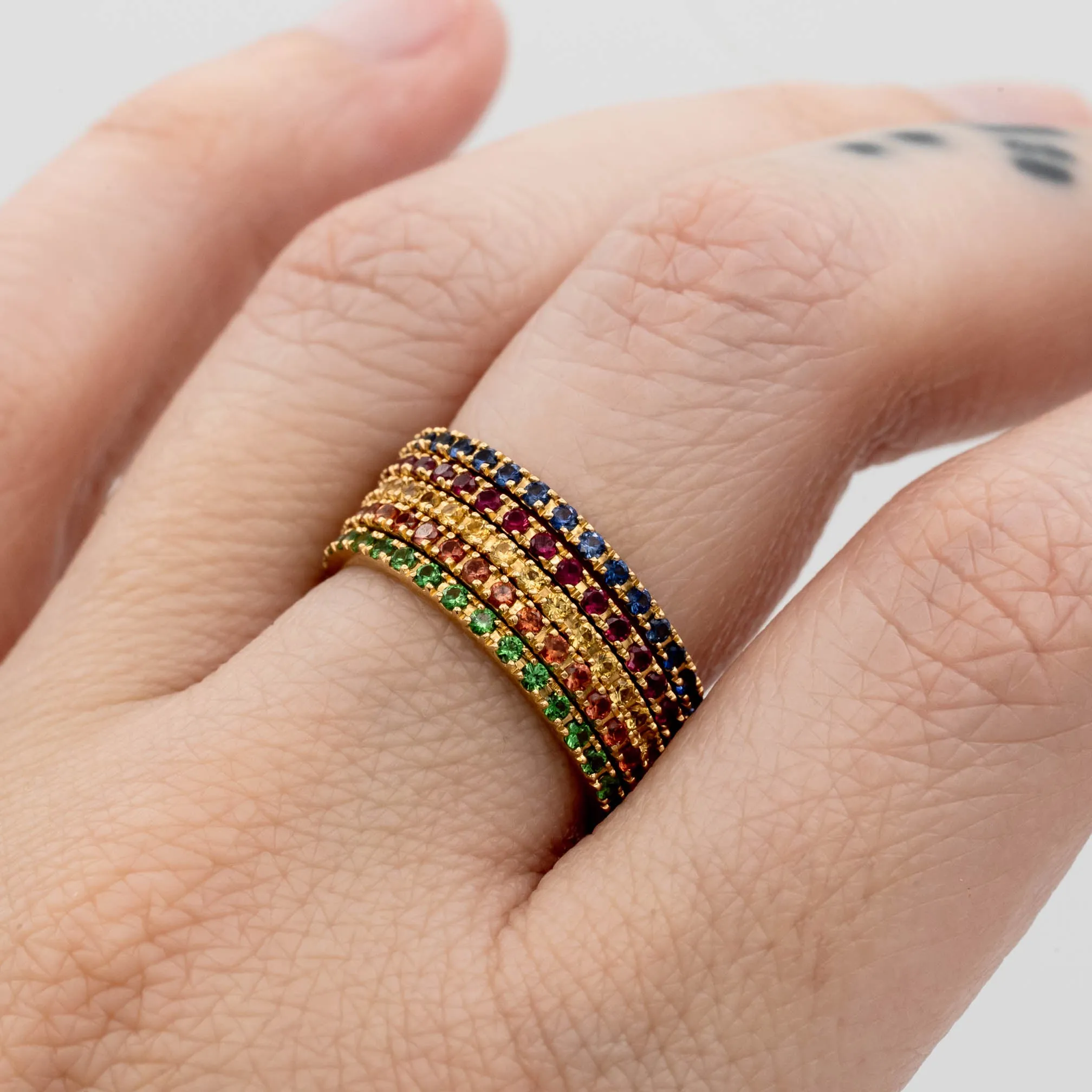 Gemstone Eternity Band