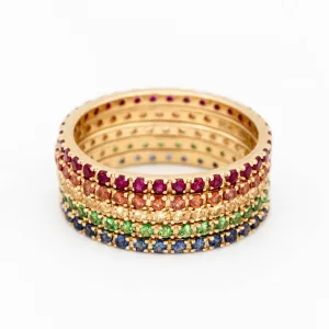 Gemstone Eternity Band