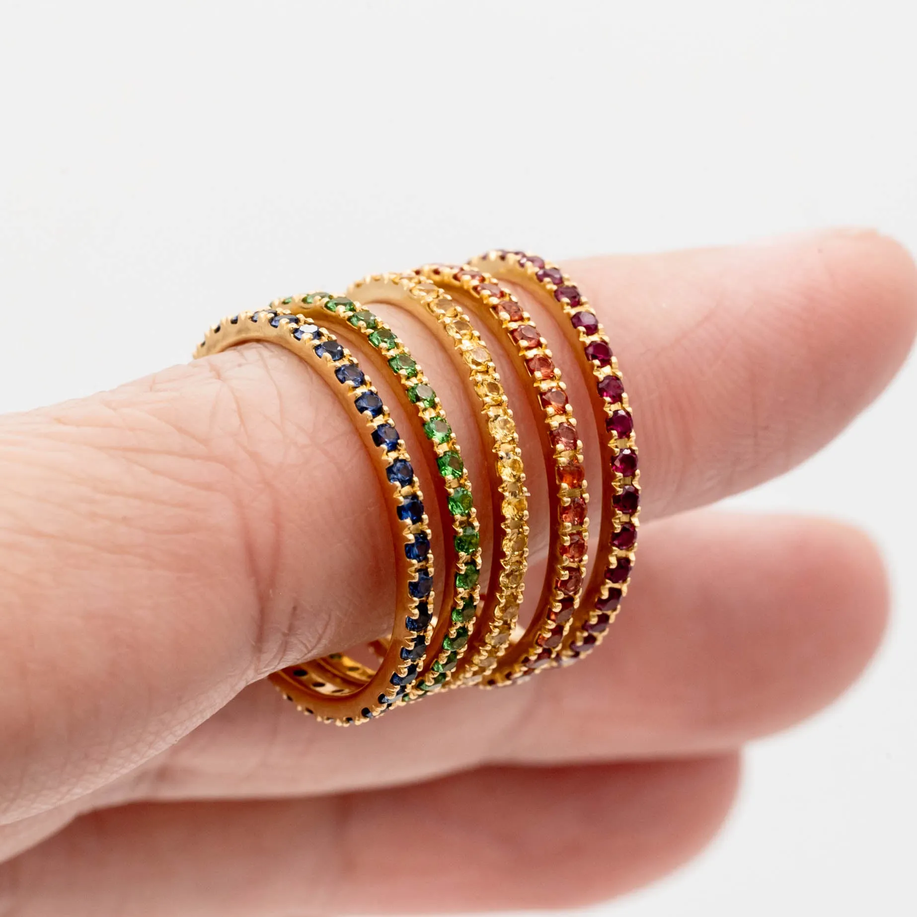 Gemstone Eternity Band
