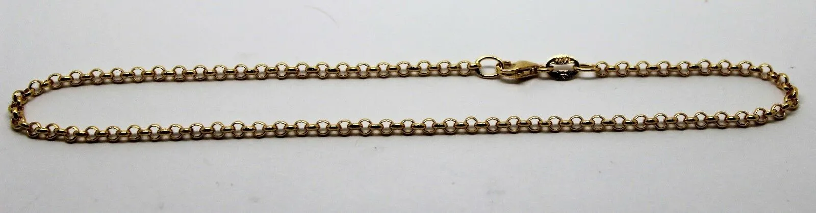 Genuine 9ct 9k Solid Yellow or Rose Gold 25cm Round Belcher Anklet