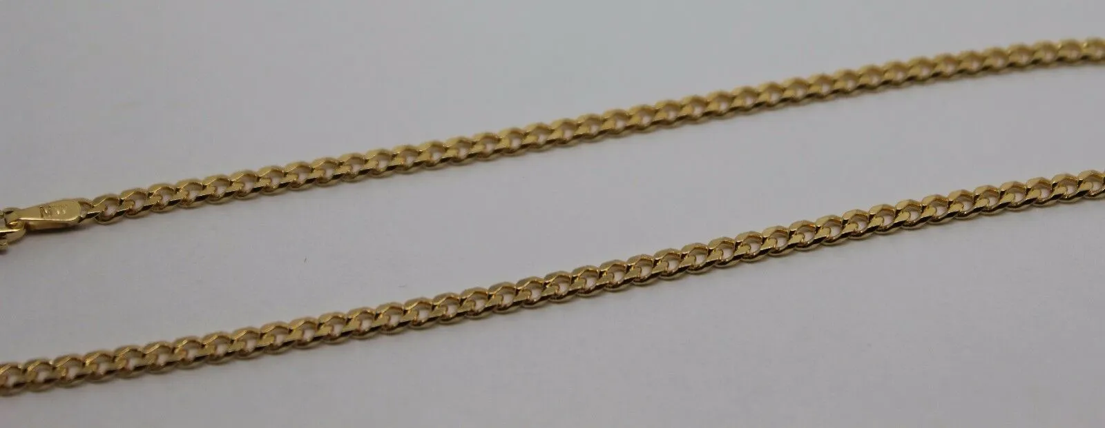 Genuine 9ct Solid Yellow Gold 25cm Kerb Curb Anklet Belcher 3.8g