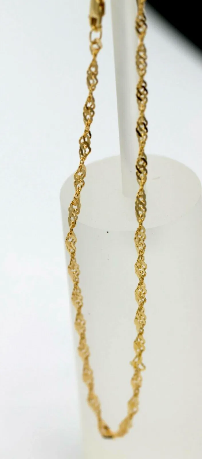 Genuine New 9ct 9k Solid Yellow Gold 25cm Singapore Twist Anklet