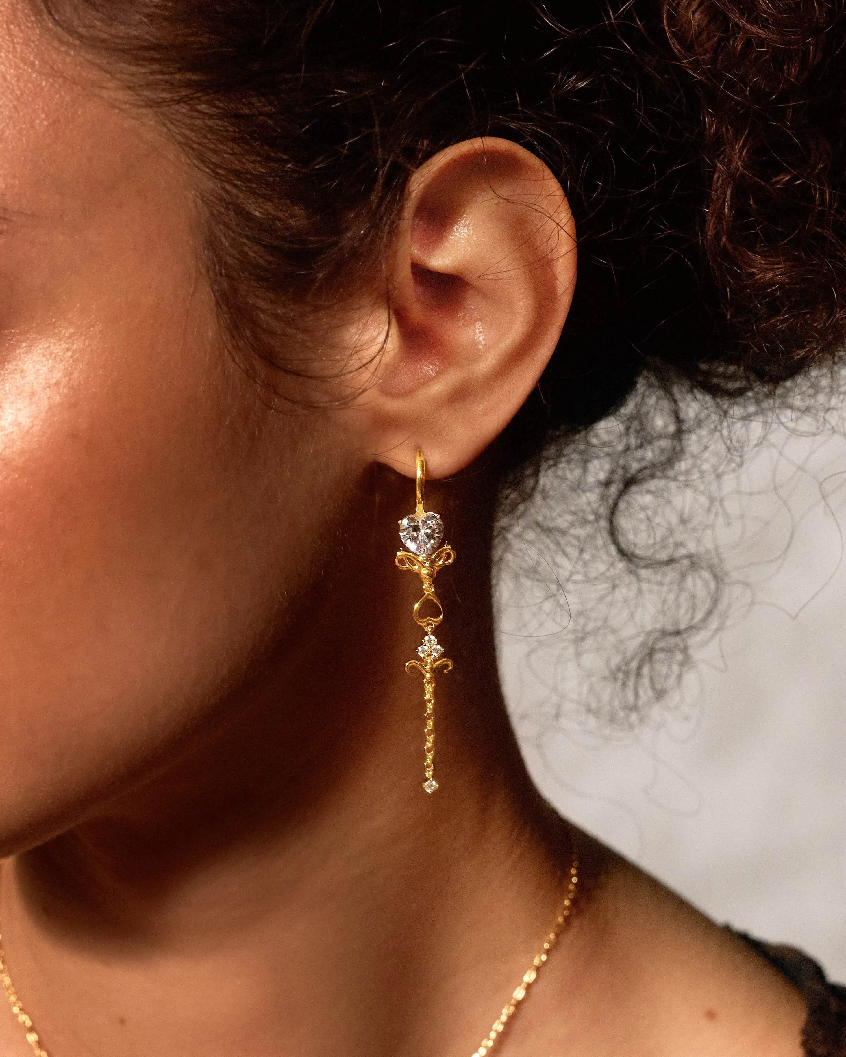 Gold Dripping Earrings