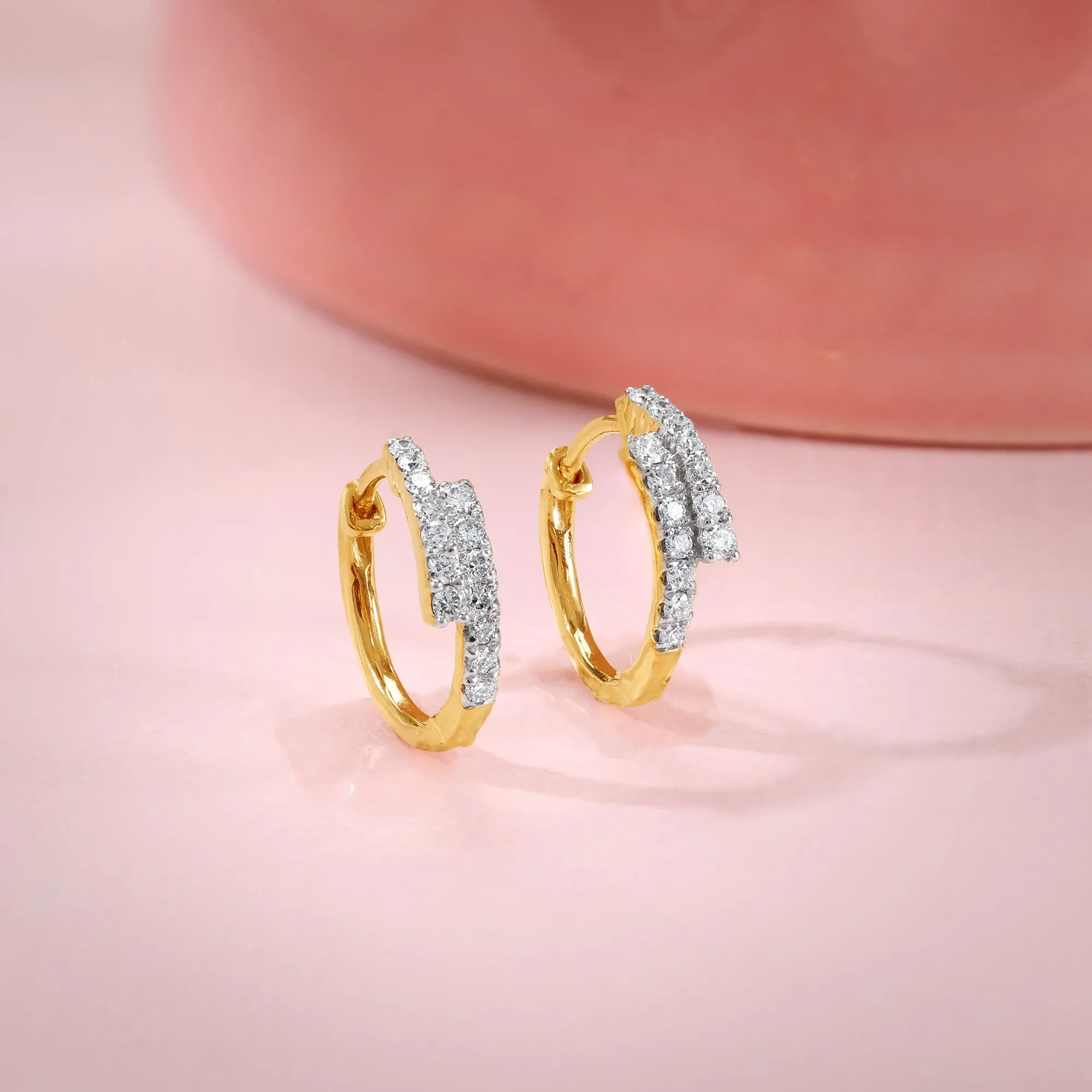 Gold Serene Shine Diamond Earrings