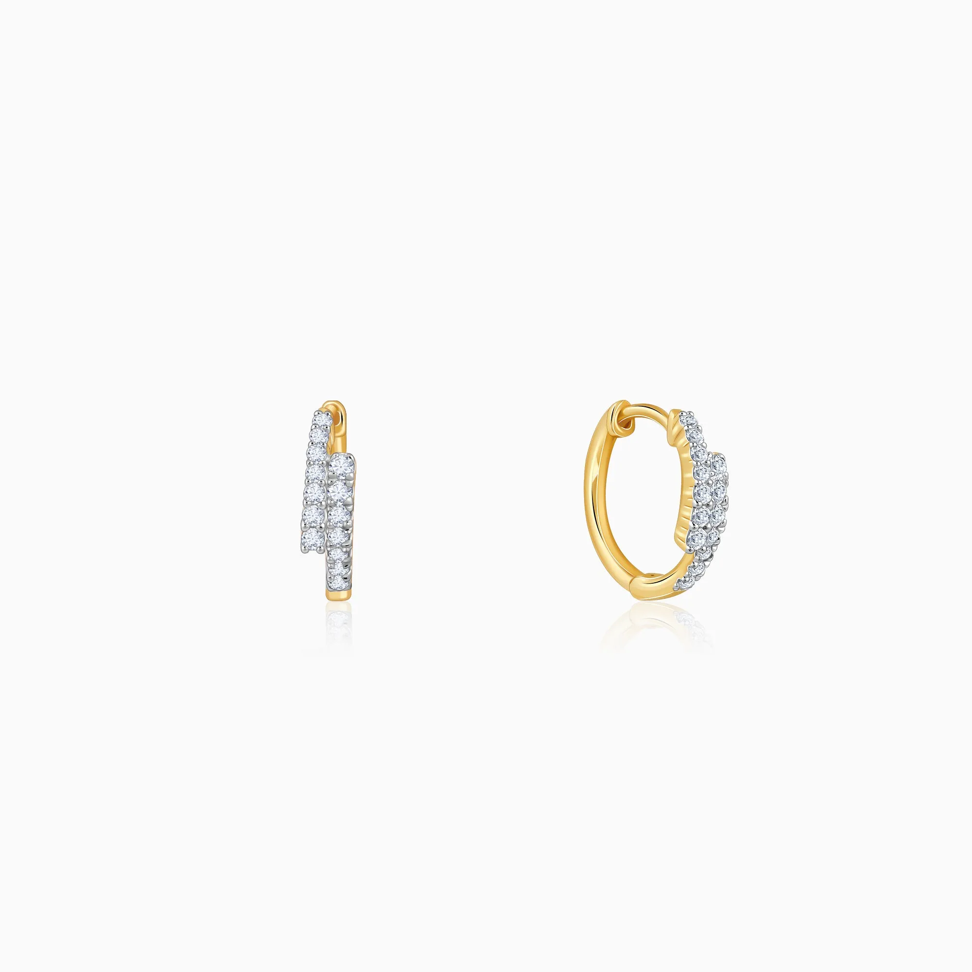 Gold Serene Shine Diamond Earrings