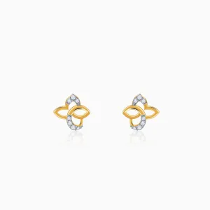 Gold True Blossom Diamond Earrings
