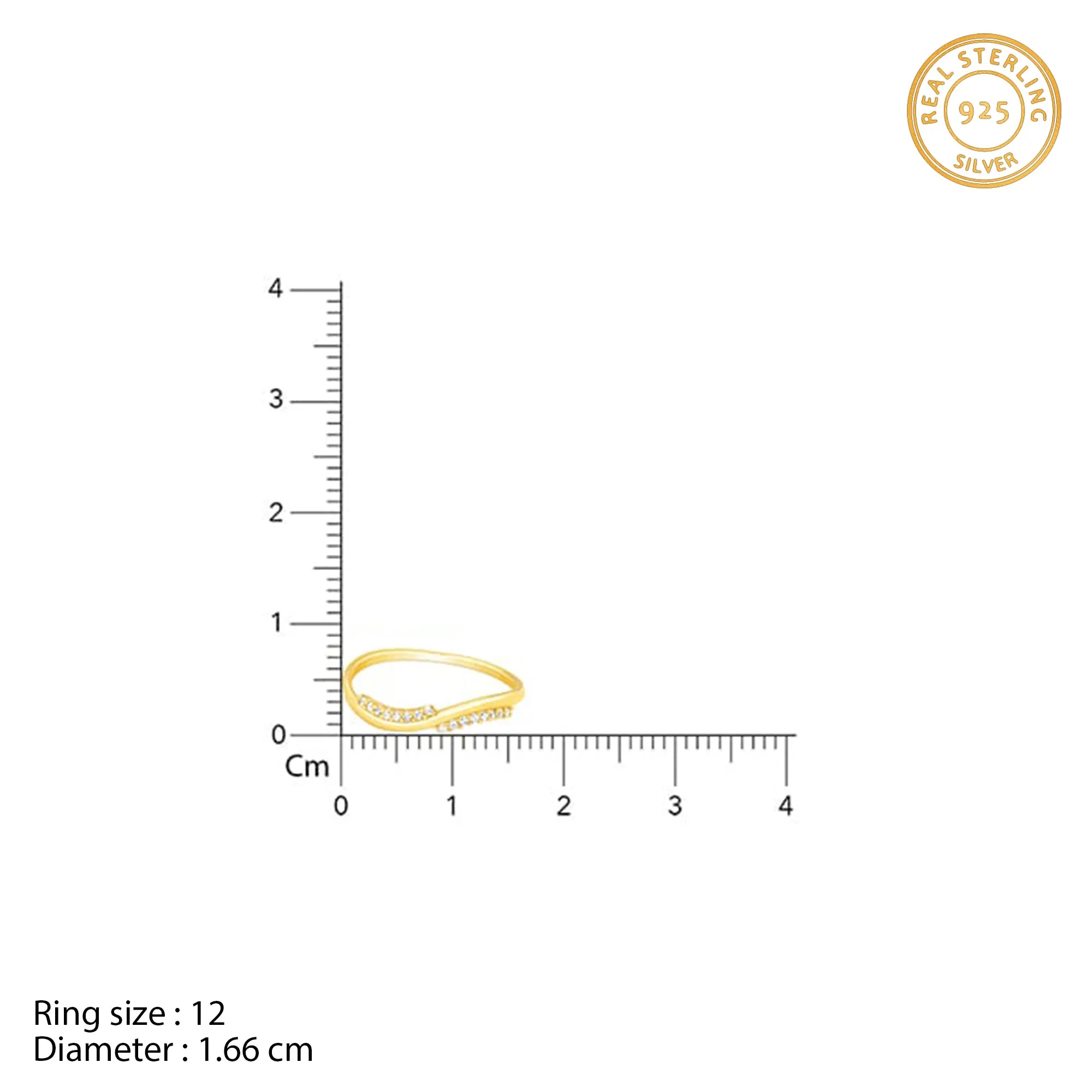 Golden Blissful Wave Ring
