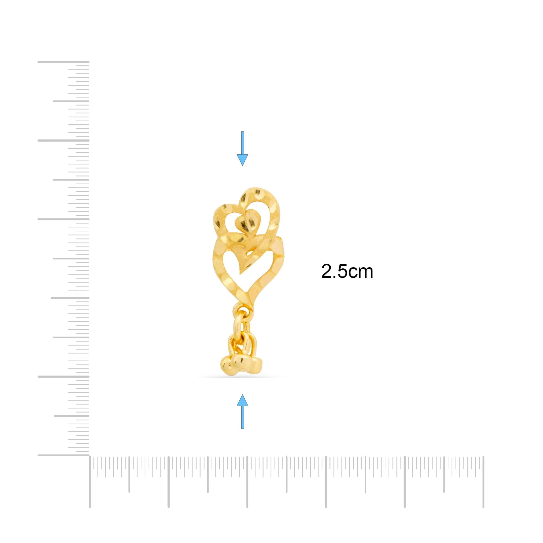 GOLDEN HANGING STUD PGHST208-09