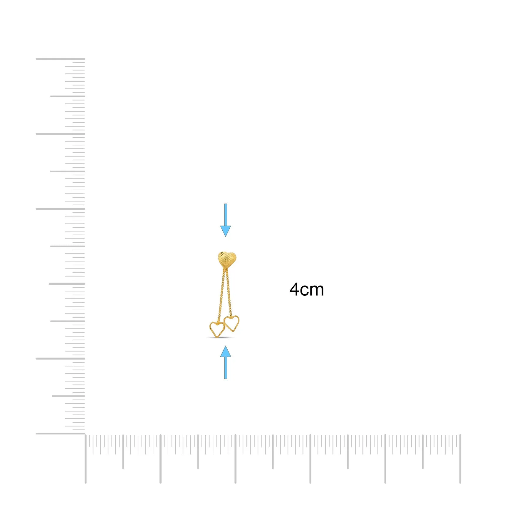 GOLDEN HANGING STUD PGHST245-001