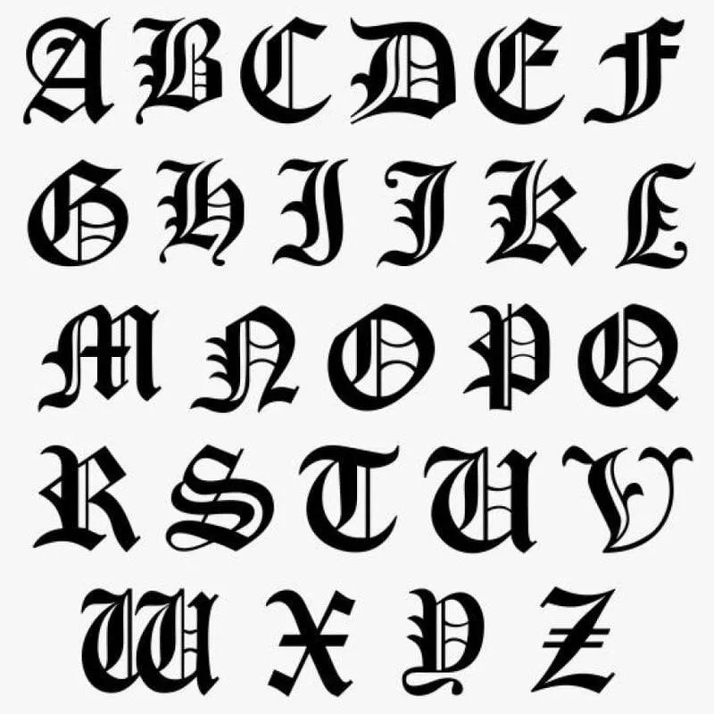 Gothic Initial Earrings