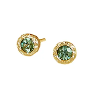 Green Sapphire Studs