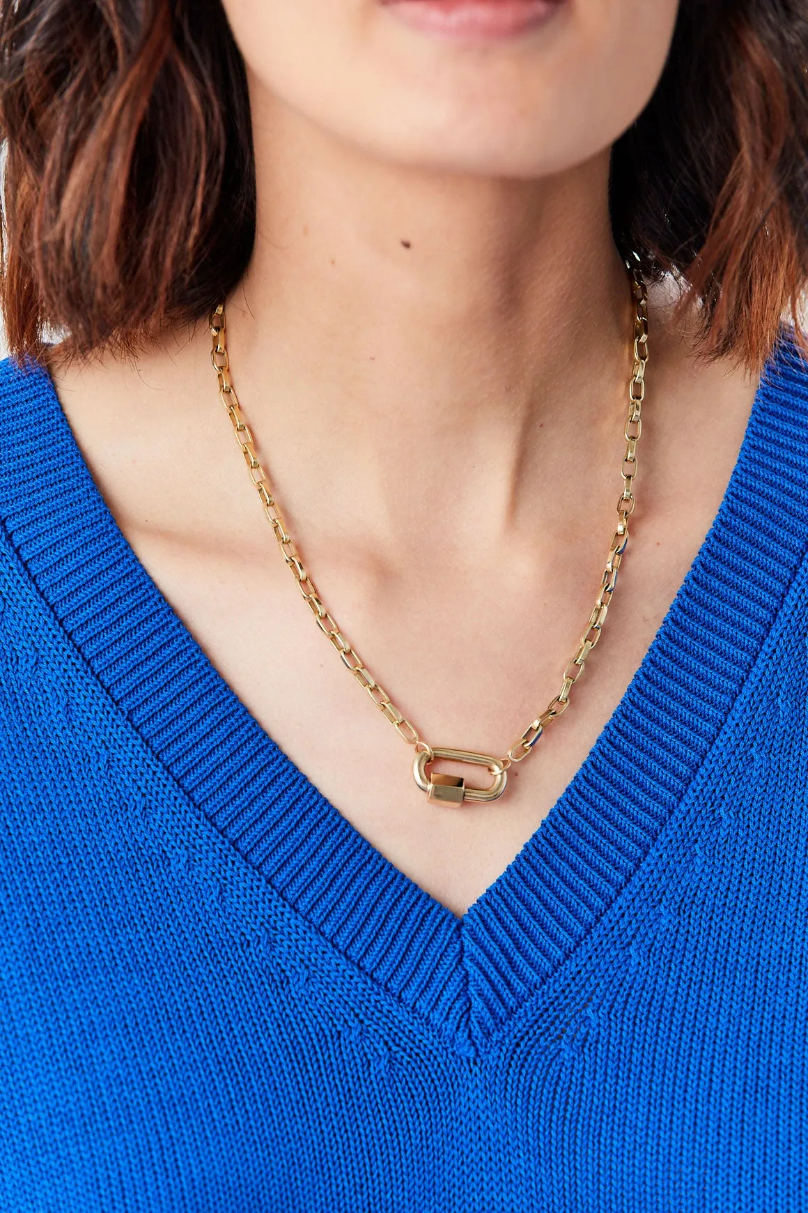 Handmade Biker Chain - 22", Yellow Gold