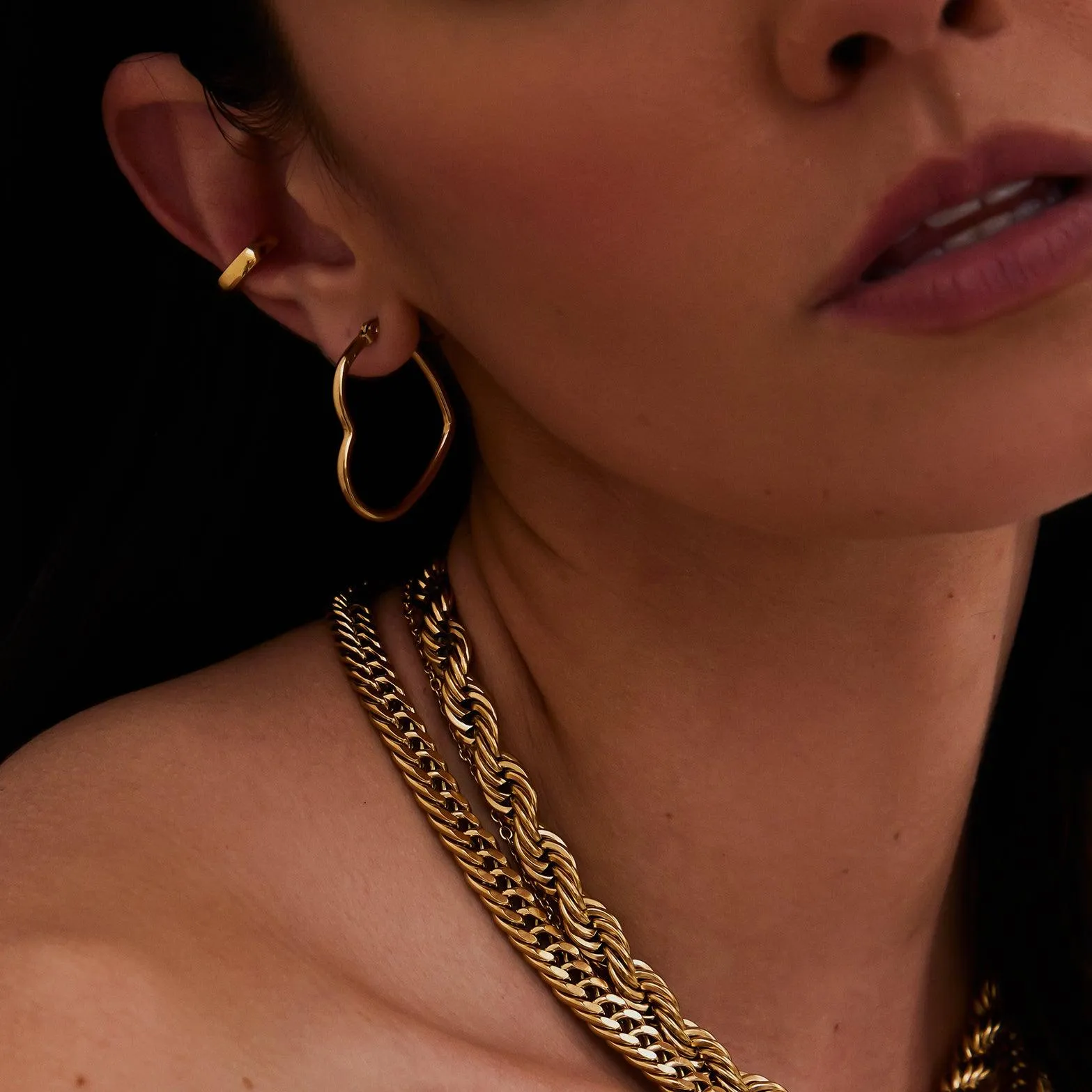 Heart Hoop Earrings