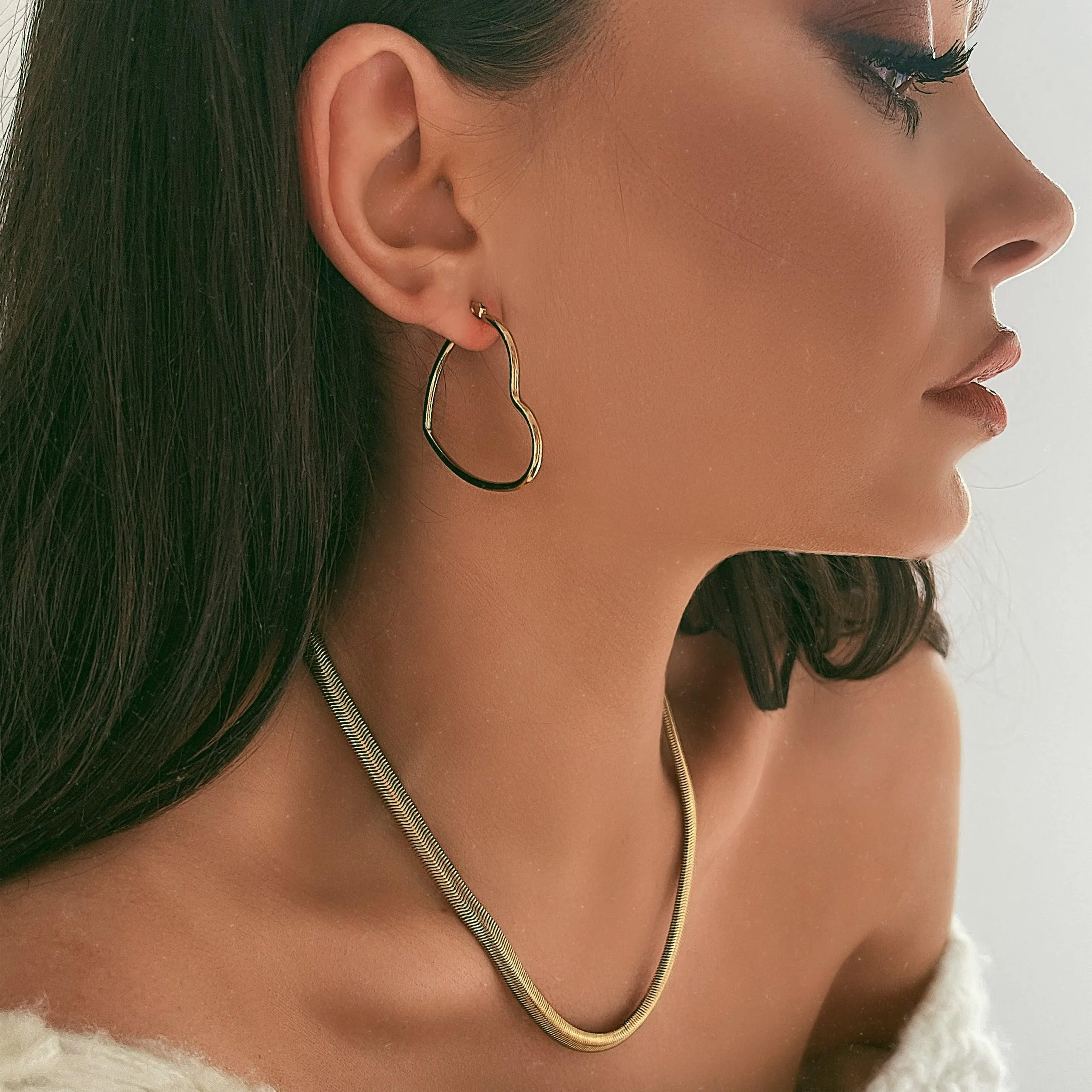Heart Hoop Earrings