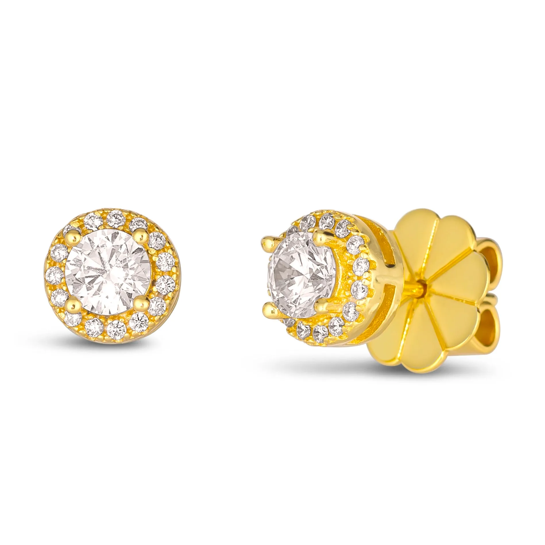 Hello, Halo 1 Carat Diamond Crystalline Mini Studs