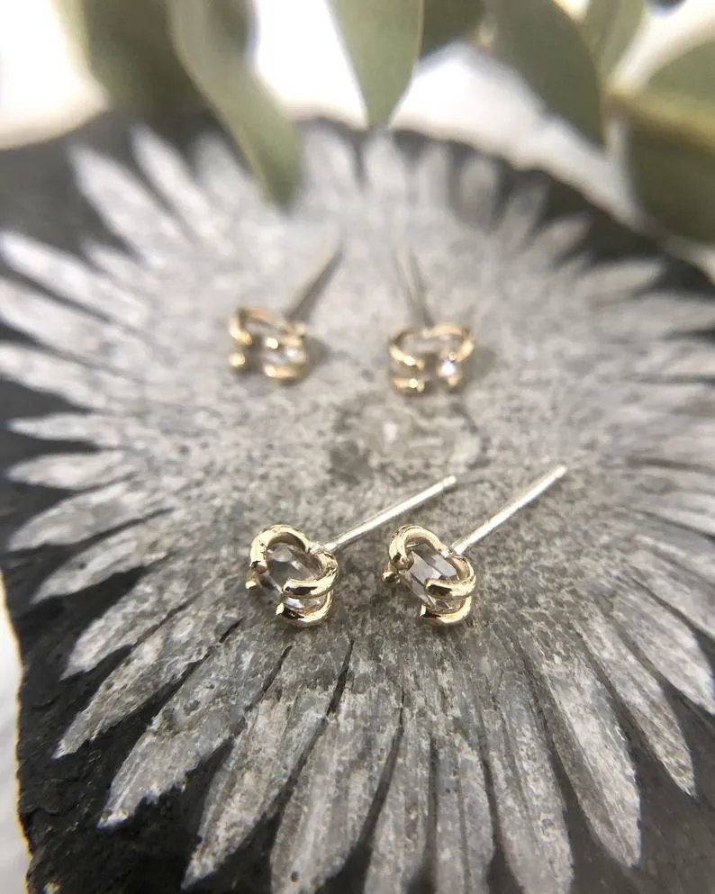 Herkimer Quartz Studs