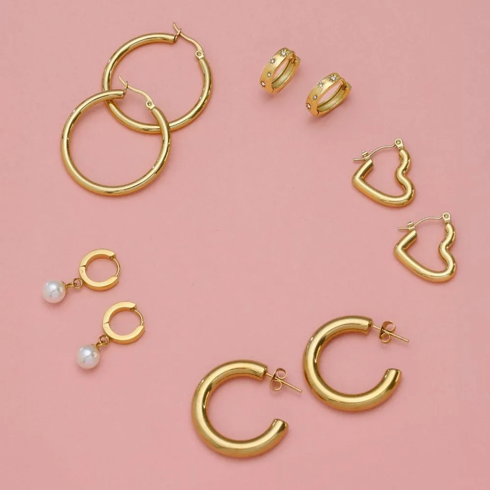 Honolulu Pearl Hoop Earrings
