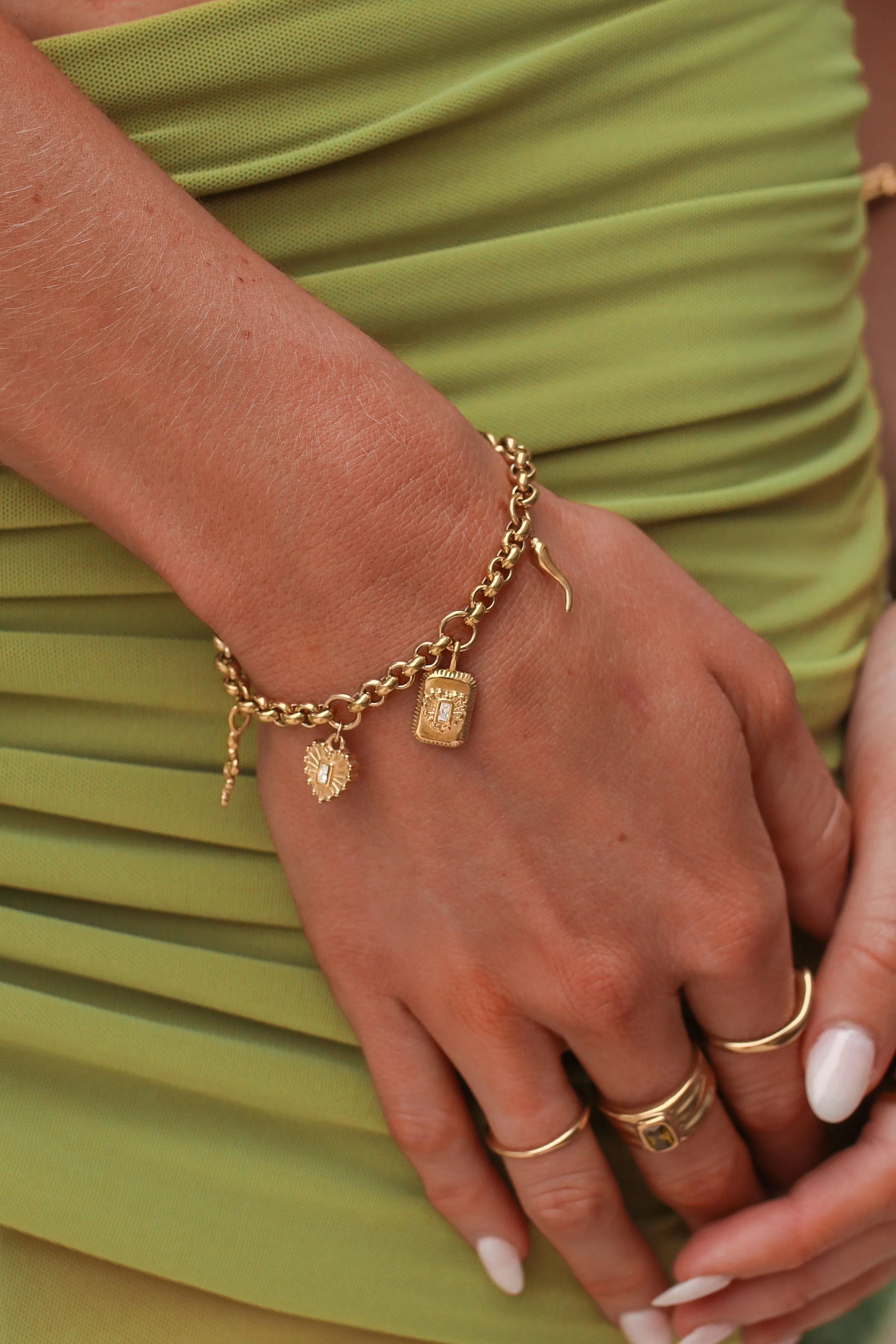 Iggy - Stainless Steel Charm Bracelet