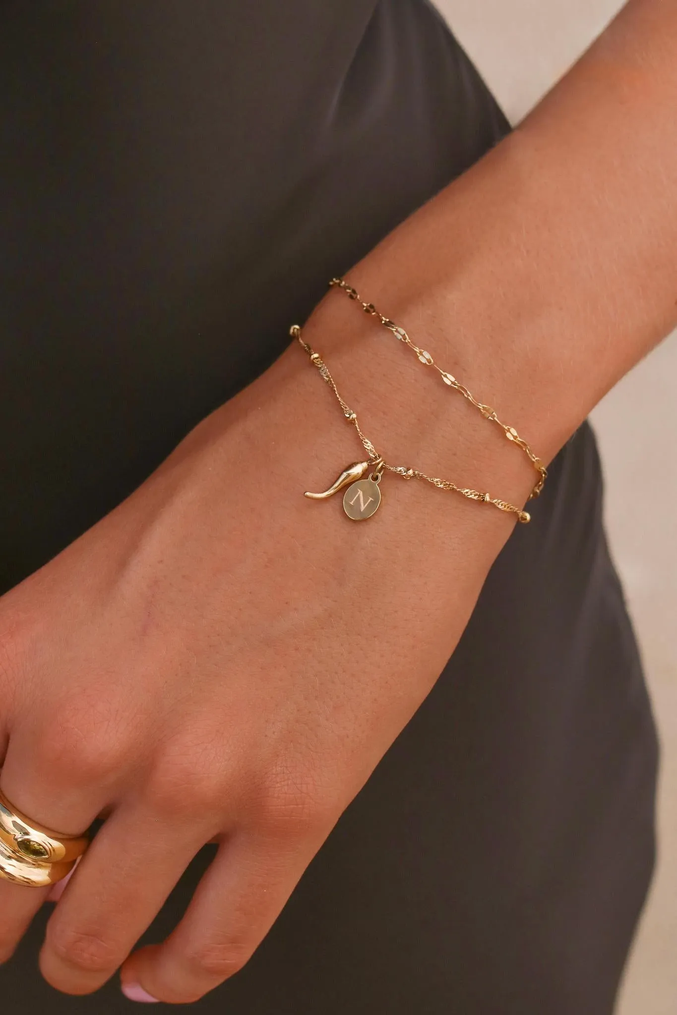 Immy - Stainless Steel Monogram Bracelet