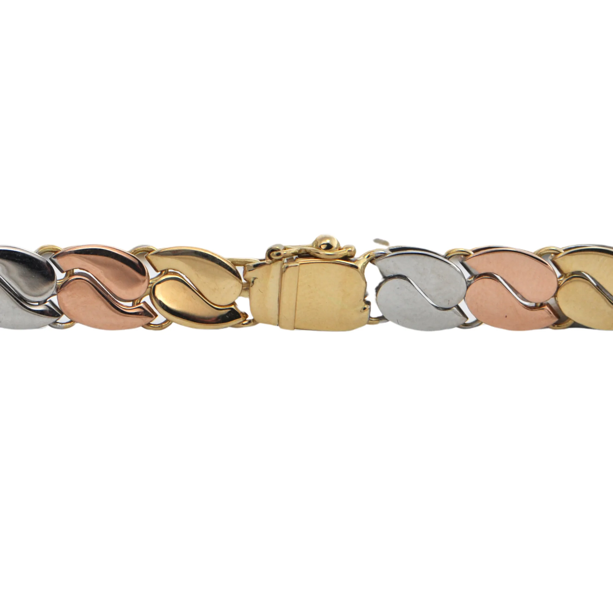Italian Chimento Diamond Tri-Colored 18k Gold Reversable Necklace