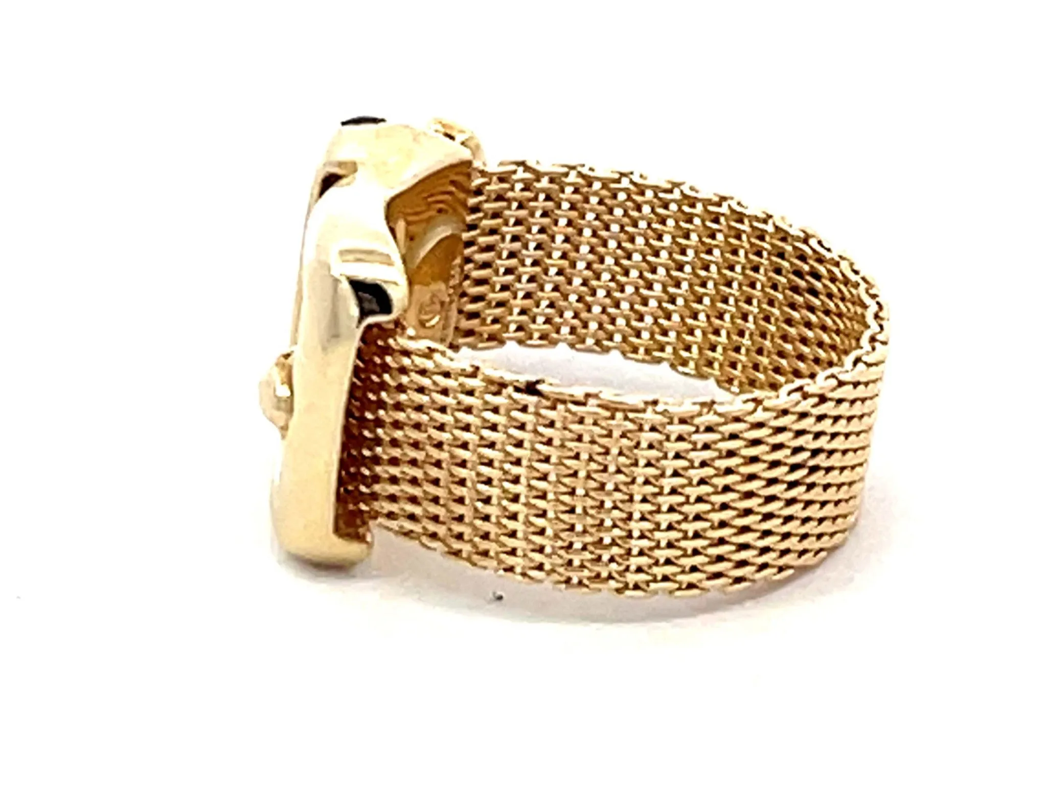 Italian Gold Belt Ring in 14K Yellow Gold