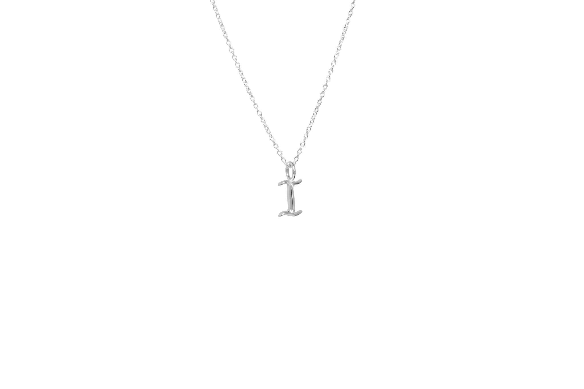 IX I Letter Silver Pendant