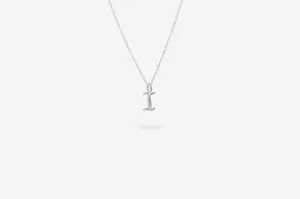 IX I Letter Silver Pendant