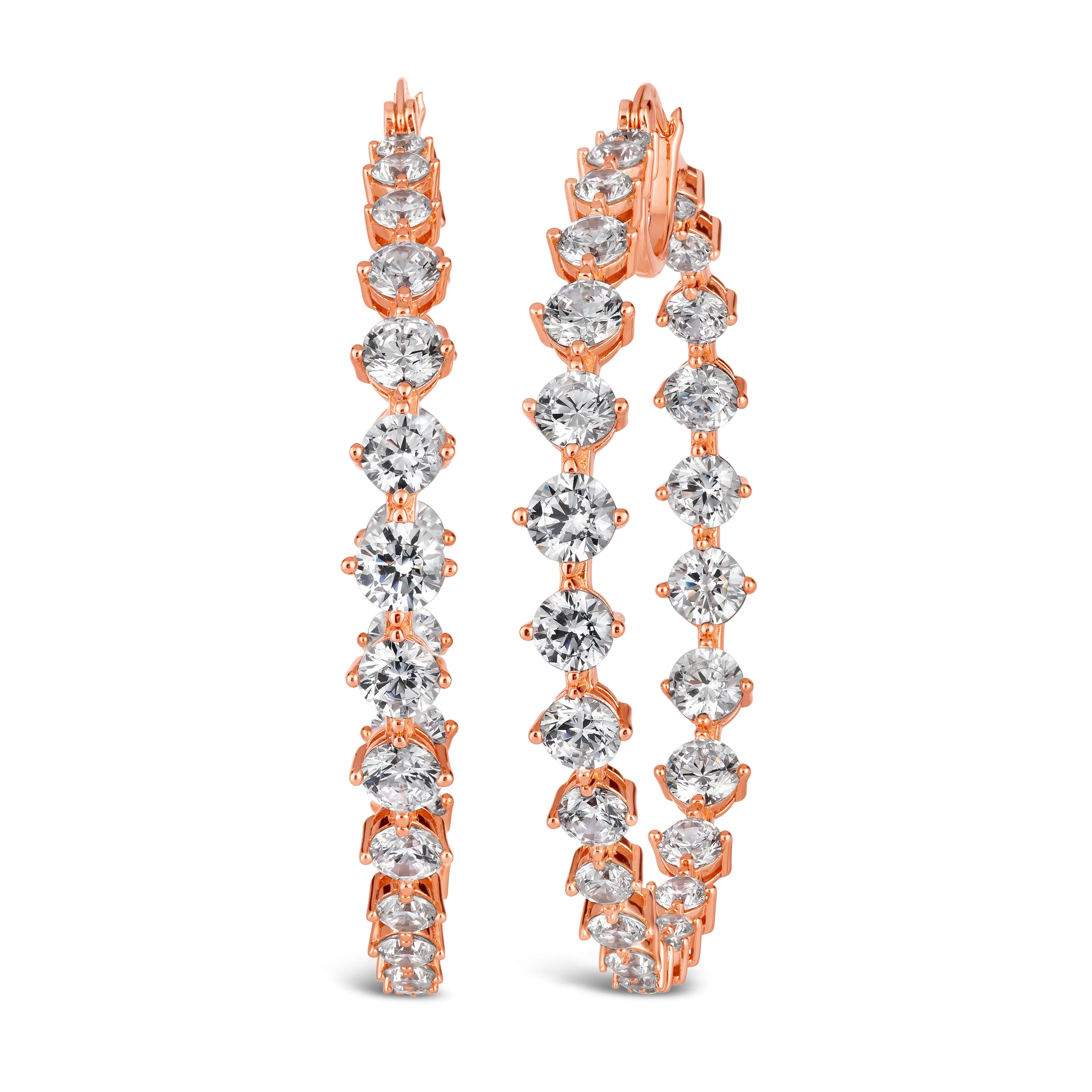 Jennifer XL Inside Out Diamond Crystalline Hoops