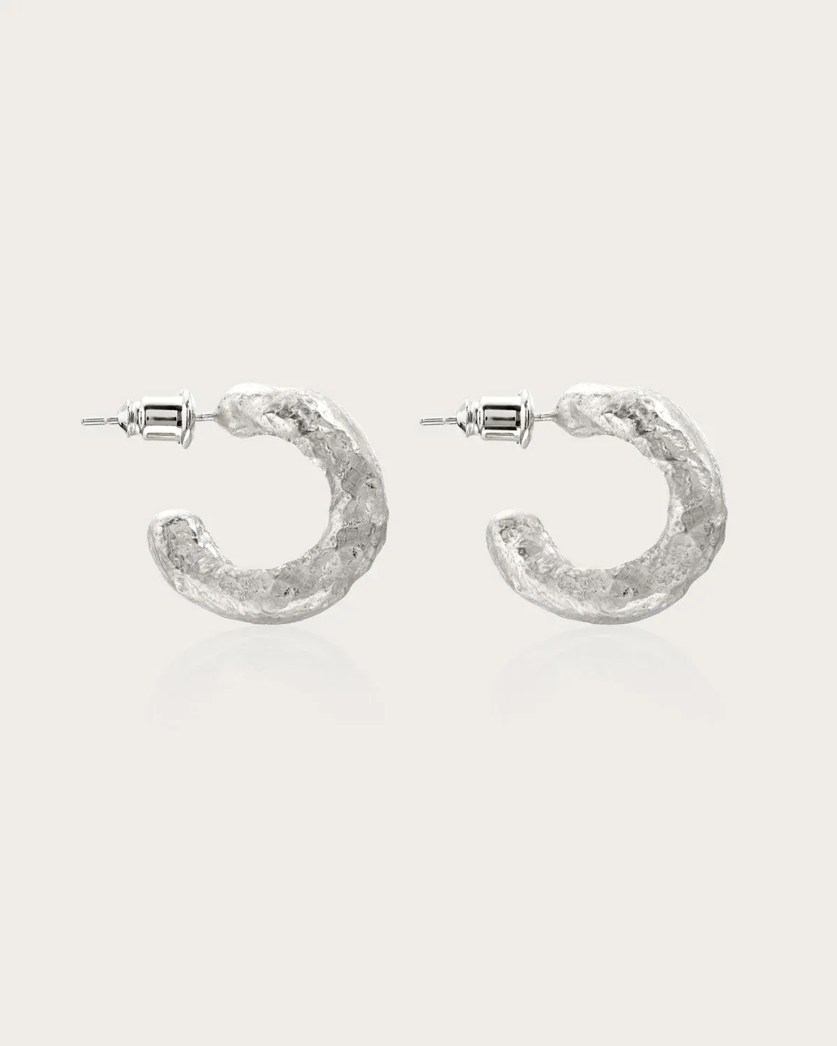 Jenny Medium Hoop Earrings in Silver