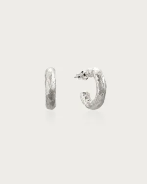 Jenny Medium Hoop Earrings in Silver