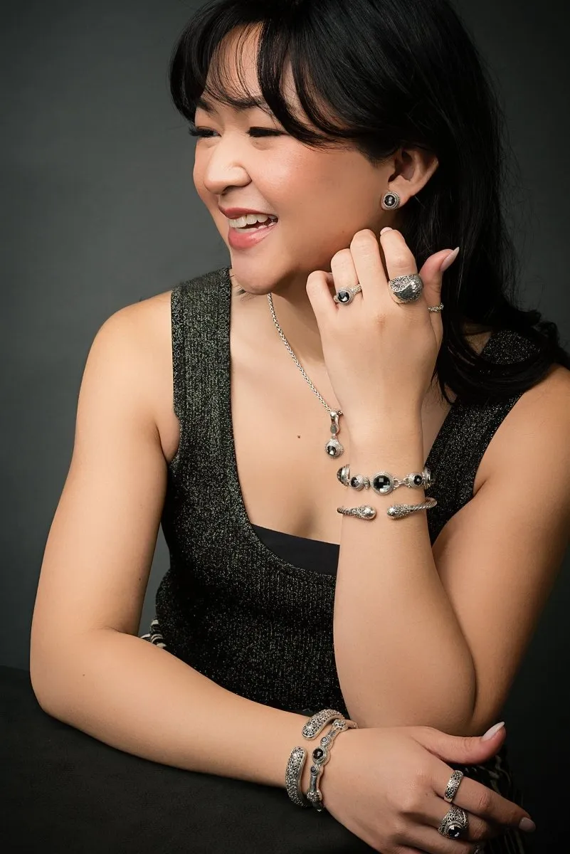 Journey Within Bangle? in Odyssey Black Knight? Mystic Quartz & Black Spinel