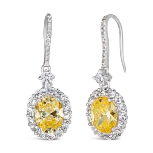 Kennedy Crystalline Earrings in Canary Yellow