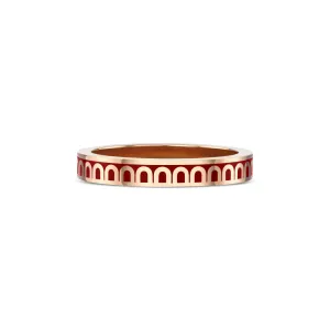 L'Arc de DAVIDOR Ring PM, 18k Rose Gold with DAVIDOR Bordeaux Lacquered Ceramic