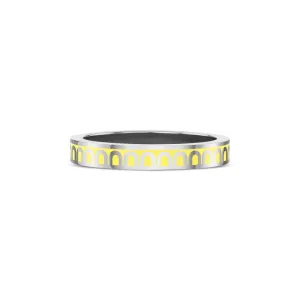 L'Arc de DAVIDOR Ring PM, 18k White Gold with Limoncello Lacquered Ceramic