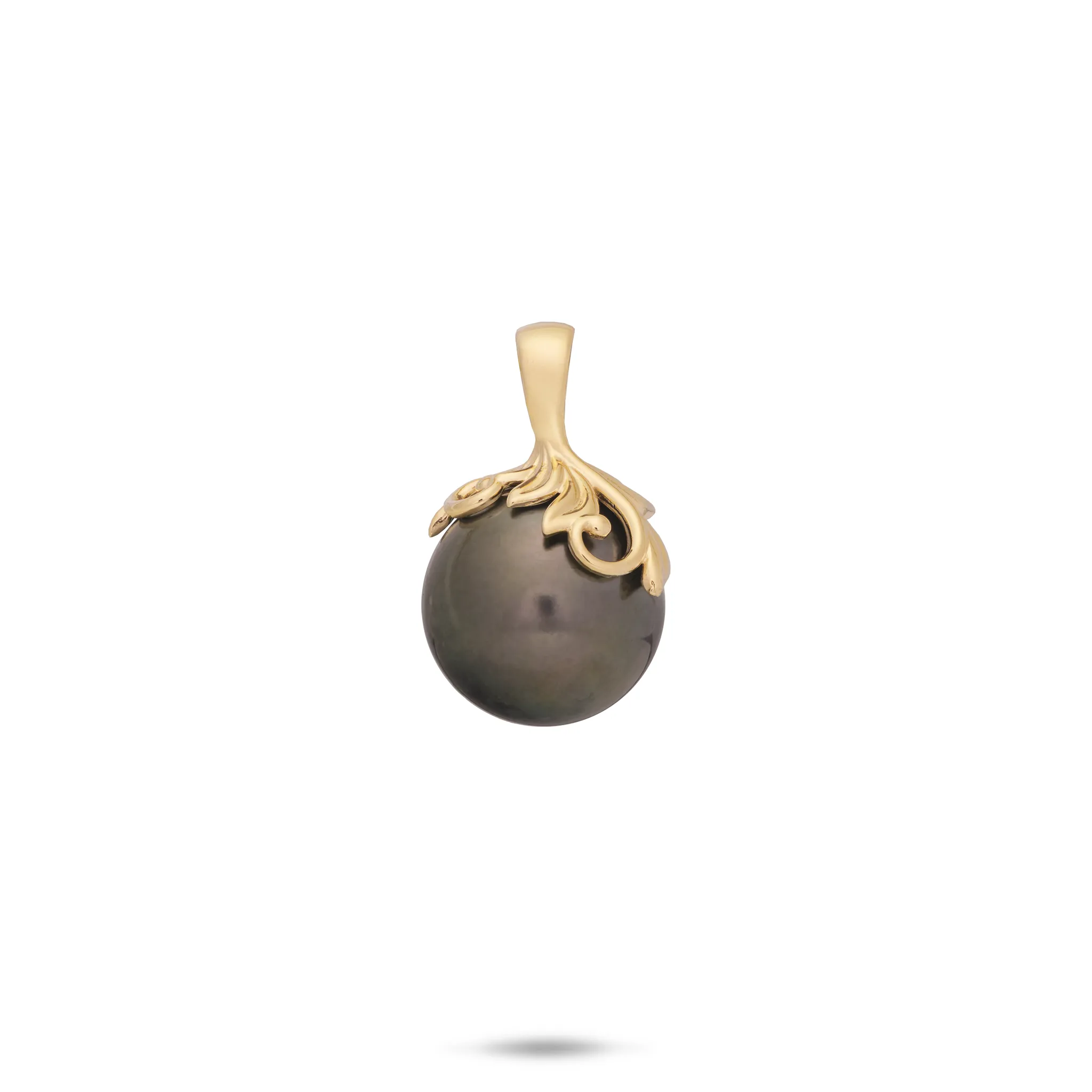 Living Heirloom Tahitian Black Pearl Pendant in Gold- 12-13mm