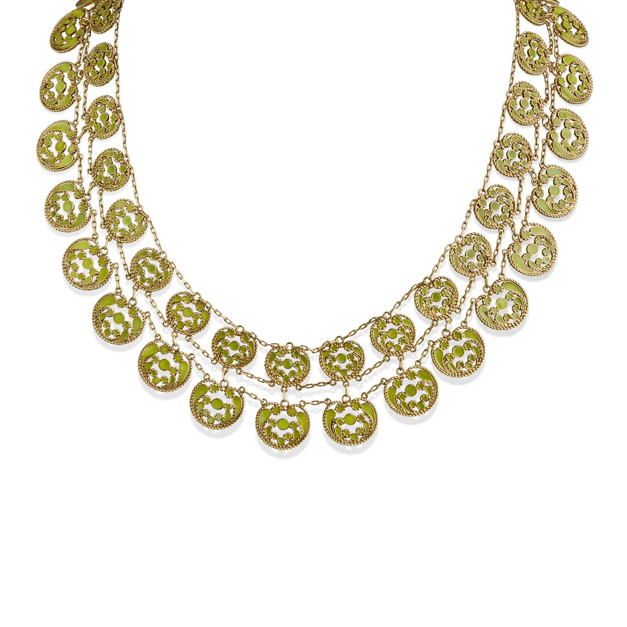Louis Comfort Tiffany for Tiffany & Co. Enamel Necklace